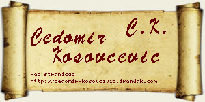 Čedomir Kosovčević vizit kartica